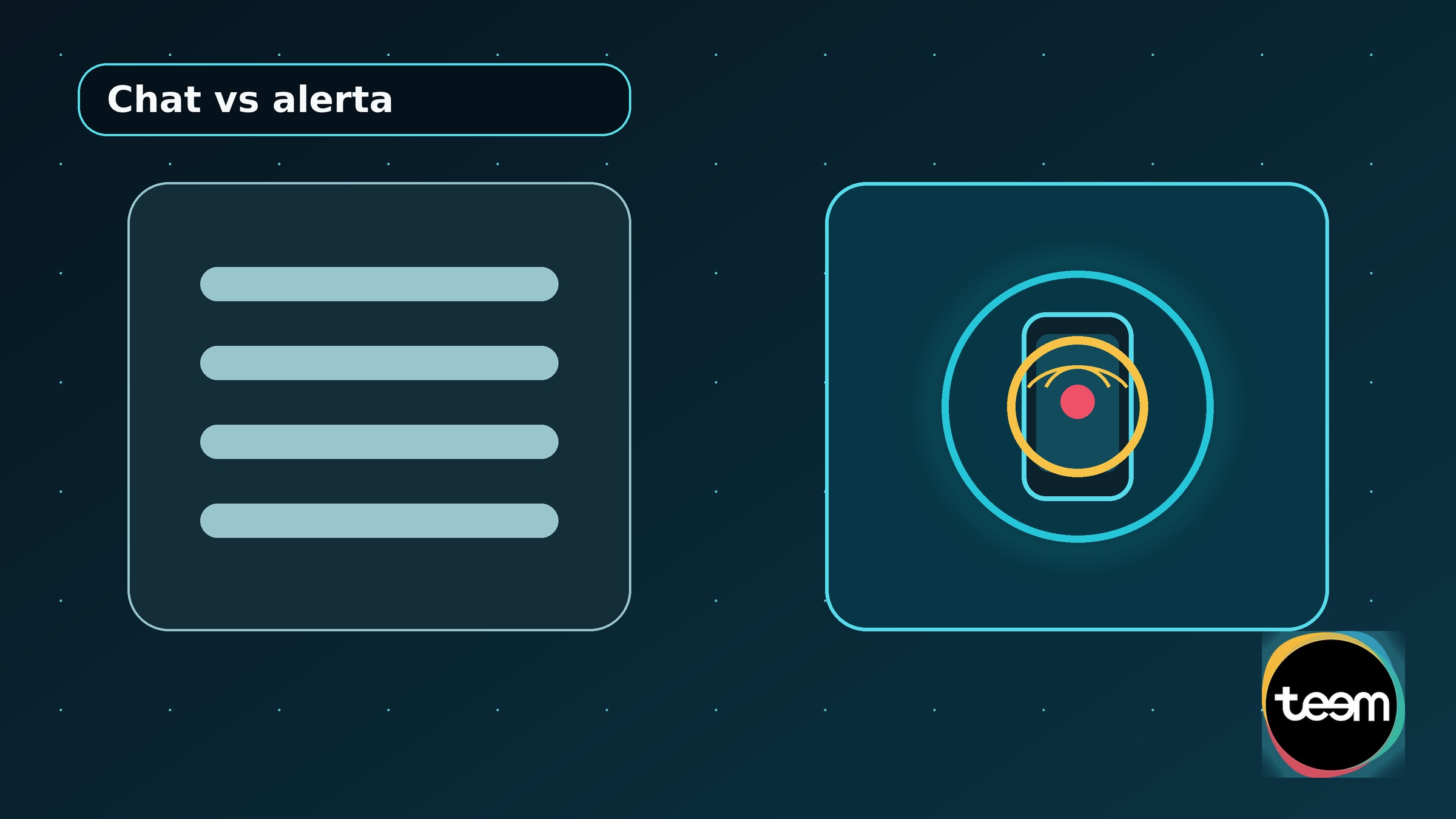 Diagrama comparando chat tradicional con alerta vecinal estructurada